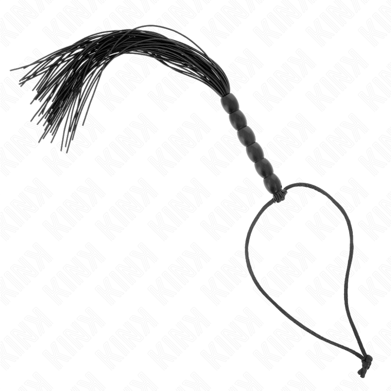 KINK - MINI SILIKONOWY BICZ Z 6 CZARNYMI KORALIKAMI 26 CM