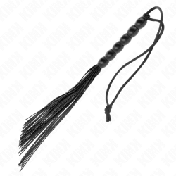KINK - MINI SILIKONOWY BICZ Z 6 CZARNYMI KORALIKAMI 26 CM