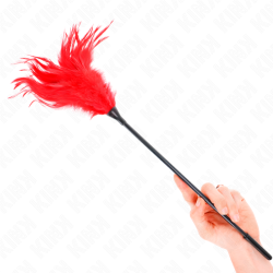 KINK - WIELE CZERWONYCH PIÓREK LASKACYCH 45 CM