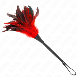 KINK - CZERWONE DZIEWCZYNY W KSZTALCIE ROGA LASKA KURZE PIÓRA 36 CM