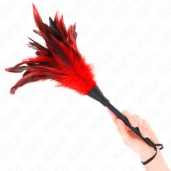 KINK - CZERWONE DZIEWCZYNY W KSZTALCIE ROGA LASKA KURZE PIÓRA 36 CM