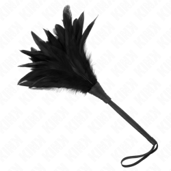 KINK - CZARNE DZIEWCZYNY W KSZTALCIE ROGA LASKA KURZE PIÓRA 36 CM