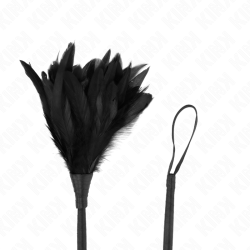 KINK - CZARNE DZIEWCZYNY W KSZTALCIE ROGA LASKA KURZE PIÓRA 36 CM