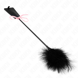KINK - LASKACE PIÓRKA Z RÓZOWA KOLKA WSTEZKOWA 49 CM