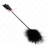 KINK - LASKACE PIÓRKA Z RÓZOWA KOLKA WSTEZKOWA 49 CM