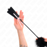 KINK - LASKACE PIÓRKA Z RÓZOWA KOLKA WSTEZKOWA 49 CM