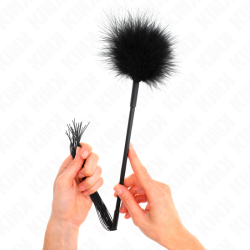 KINK - BICZ SILIKONOWY Z PIÓRKAMI DO LASKOTANIA 47 CM