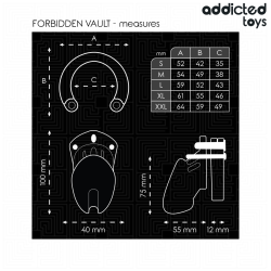 ADDICTED TOYS LOCKED - ZABRONIONE SKRZYNKI PENIS CAGE 10 CM