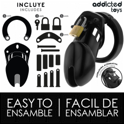 ADDICTED TOYS LOCKED - OBSIDIAN HOLD PENIS CAGE ROZMIAR M