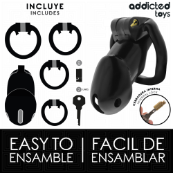 ADDICTED TOYS LOCKED - MINDNIGHT CELL PENIS CAGE ROZMIAR L