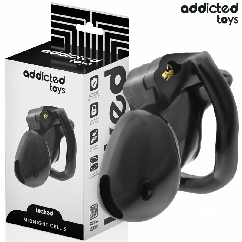ADDICTED TOYS LOCKED- MINDNIGHT CELL GABBIA PER PENE TAGLIA S 4.8 CM ADDICTED TOYS LOCKED- MINDNIGHT CELL GABBIA PER PENE TAGLIA S 4.8 CM