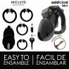 ADDICTED TOYS LOCKED - GAIOLA PARA PÊNIS CELL MINDNIGHT TAMANHO S 4.8 CM