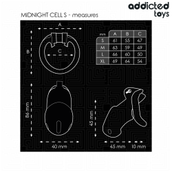 ADDICTED TOYS LOCKED - MINDNIGHT CELL PENIS CAGE ROZMIAR S 4.8 CM