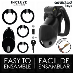ADDICTED TOYS LOCKED - MINDNIGHT CELL PENIS CAGE 4.2 CM ROZMIAR M