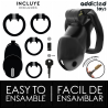 ADDICTED TOYS LOCKED - GAIOLA PARA PÊNIS CELL MINDNIGHT 4.2 CM TAMANHO M