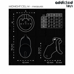 ADDICTED TOYS LOCKED - MINDNIGHT CELL PENIS CAGE 4.2 CM ROZMIAR M