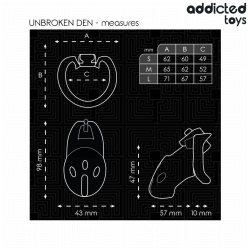 ADDICTED TOYS LOCKED - NIEZŁAMANA KLATKA NA PENISA 9,8 CM