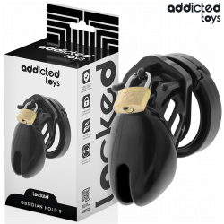 ADDICTED TOYS LOCKED - OBSIDIAN HOLD PENIS CAGE ROZMIAR S