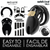 ADDICTED TOYS LOCKED - OBSIDIAN HOLD PENIS CAGE ROZMIAR S