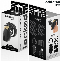 ADDICTED TOYS LOCKED - OBSIDIAN HOLD PENIS CAGE ROZMIAR S