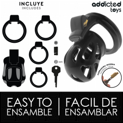 ADDICTED TOYS LOCKED - CICHY TRZYMAJĄCY PENIS CAGE 7,5 CM