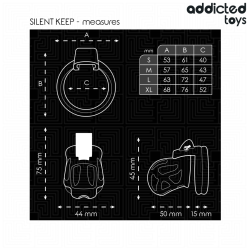 ADDICTED TOYS LOCKED - CICHY TRZYMAJĄCY PENIS CAGE 7,5 CM
