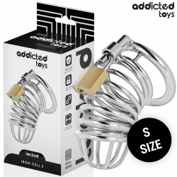 ADDICTED TOYS LOCKED - METALOWA KLATKA NA PENISA 4 CM ROZMIAR S
