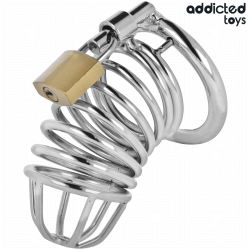 ADDICTED TOYS LOCKED - METALOWA KLATKA NA PENISA 4 CM ROZMIAR S