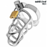 ADDICTED TOYS ZAMKNIĘTE - SREBRNY ZAMEK METALOWY PENIS CAGE ROZMIAR S