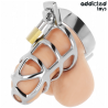 ADDICTED TOYS ZAMKNIĘTE - SREBRNY ZAMEK METALOWY PENIS CAGE ROZMIAR S
