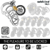 ADDICTED TOYS ZAMKNIĘTE - SREBRNY ZAMEK METALOWY PENIS CAGE ROZMIAR S