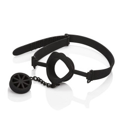 CALEXOTICS - SCANDAL GAG Z CZARNYM SILIKONOWYM ZATYCZKĄ