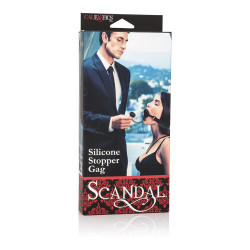 CALEXOTICS - SCANDAL GAG Z CZARNYM SILIKONOWYM ZATYCZKĄ