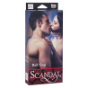 CALEXOTICS - SCANDAL BALL GAG Z KOKARDĄ W CZARNO-CZERWONYM KROKIE