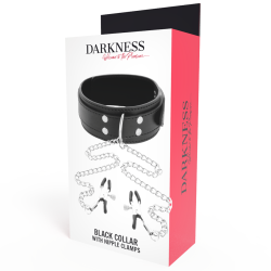 DARKNESS - KOLNIERZ Z ZACISKAMI NA SUMKI CZARNY