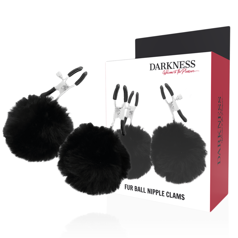 DARKNESS - MORSETTI PER CAPEZZOLI CON POM POM 1 DARKNESS - MORSETTI PER CAPEZZOLI CON POM POM 1
