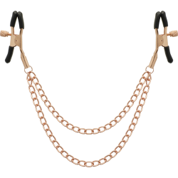 COQUETTE CHIC DESIRE - CLIPS PER CAPEZZOLI IN METALLO FANTASIA CON CATENA