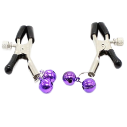 OHMAMA FETISH - Pinces à tétons AVEC CLOCHE LILAS