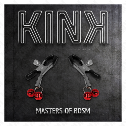 KINK - PODWÓJNY ZACISK NA SUMKI CZERWONY 6 CM