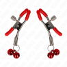 KINK - PINZA PER CAPEZZOLI DOPPIA CAMPANA ROSSA 6 CM