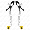 KINK - GOLDENE JINGLE BELL ANHÄNGER-NIPPELKLAMMERN 6 CM