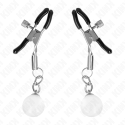 KINK - GRAMPOS DE BICO DE VIDRO PRATA 6 CM