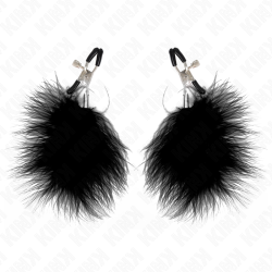 KINK - PIÓRO ZACISK NA SUTKI CZARNY 7 CM