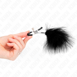 KINK - PIÓRO ZACISK NA SUTKI CZARNY 7 CM