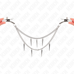 KINK - PINÇAS PARA BICOS COM CORRENTES DE PONTOS 30 CM