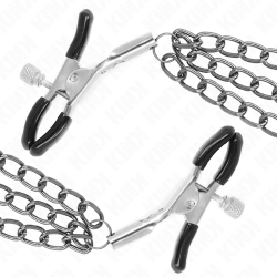KINK - ZACISKI NA SUMKI Z 3 LANCUCHAMI CZARNE 20/23/28 CM