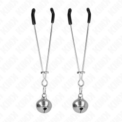 KINK - CIENKIE ZACISKI NA SUMKI SREBRNE 7 CM
