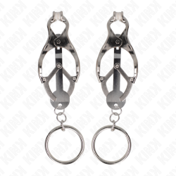 KINK - O-RING JAPANESE CLOVER NIPPLE CLAMPS SILVER