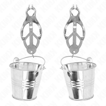 KINK - PINZE PER CAPEZZOLI TRIFOGLIO GIAPPONESE CON SECCHIELLI ARGENTO