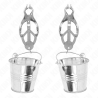KINK - PINZE PER CAPEZZOLI TRIFOGLIO GIAPPONESE CON SECCHIELLI ARGENTO